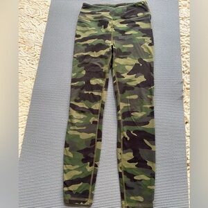 J. Crew Green and Black Camouflage Leggings